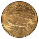 $20 Saint-Gaudens Coin Reverse $20 Saint-Gaudens Coin Reverse