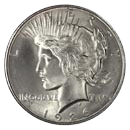 Peace Dollar Silver Coin Obverse Peace Dollar Silver Coin Obverse