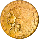 $2.50 Indian Gold Coin Obverse $2.50 Indian Gold Coin Obverse